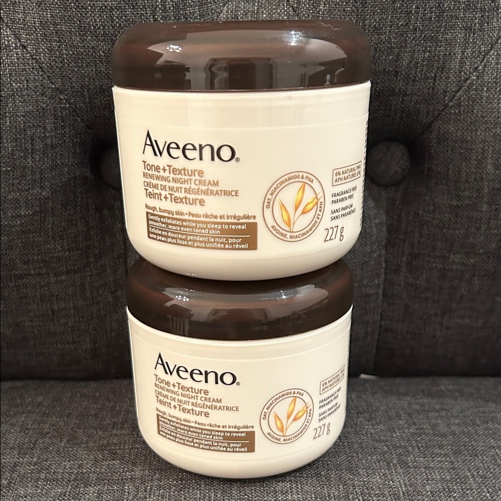 NEW 🆕 Lot of TWO Aveeno Tone + Texture Night Cream Sealed